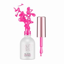 S136 Hot Pink Hybrid Polish